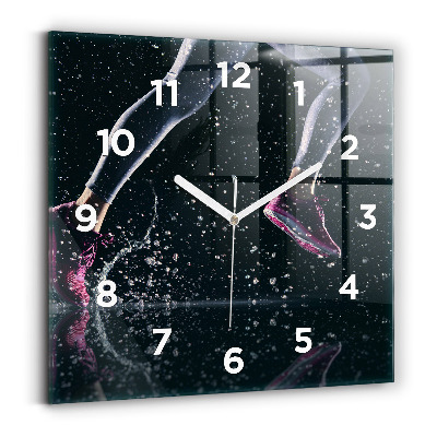 Pendule carrée en verre Mode de vie sain et course à pied