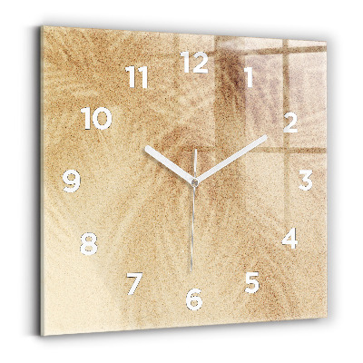 Pendule carrée en verre Abstraction or