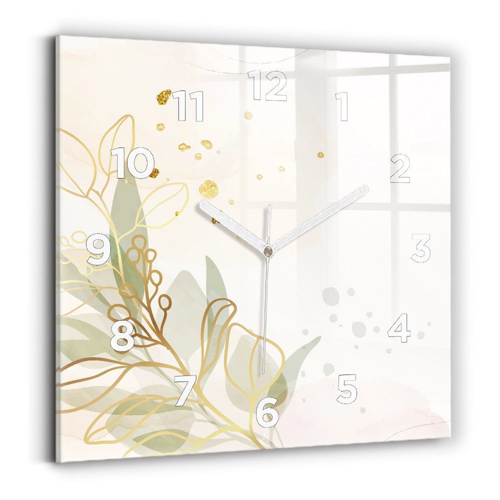 Horloge carrée en verre Abstrait pastel