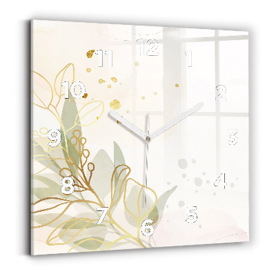 Horloge carrée en verre Abstrait pastel