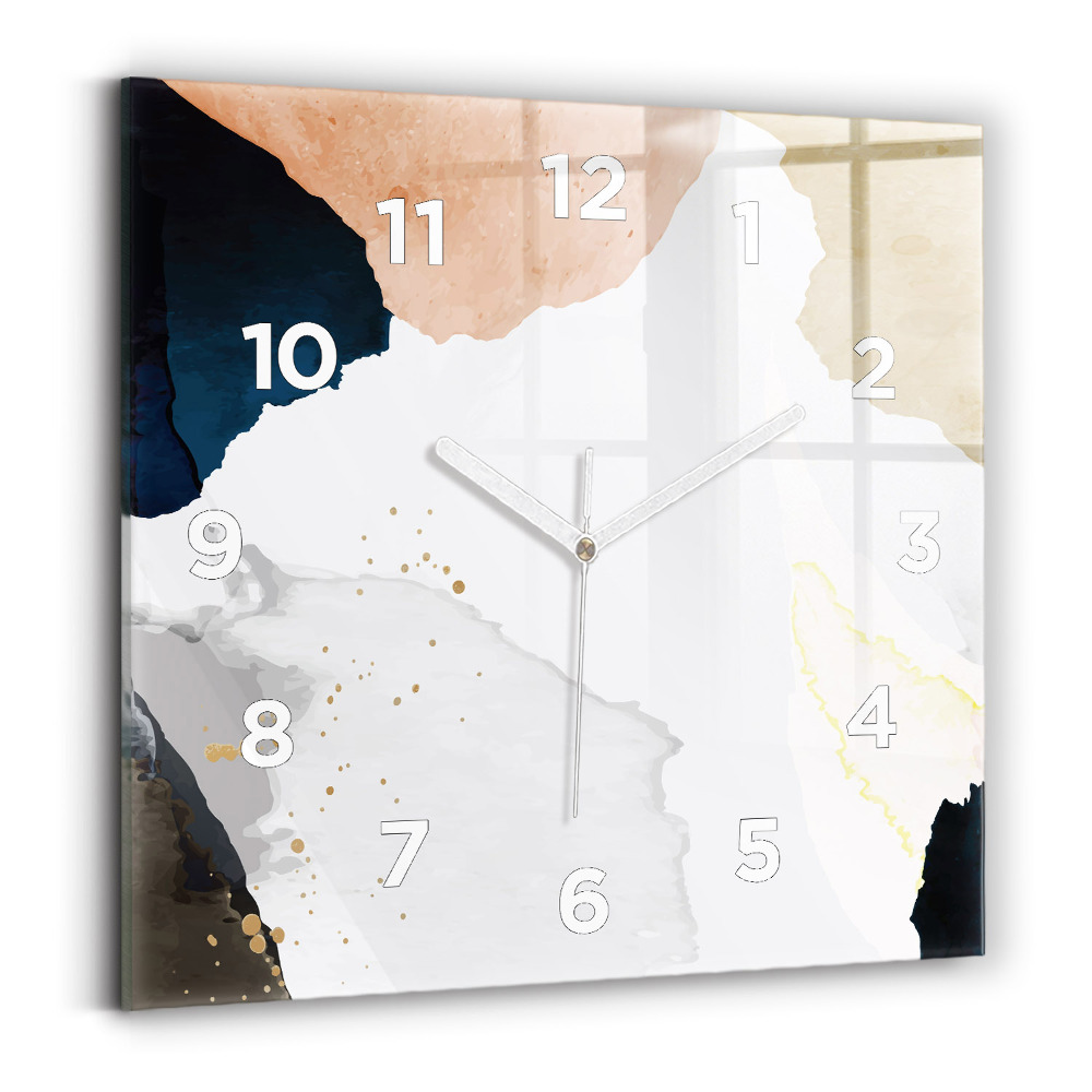 Horloge murale carrée Abstrait taches