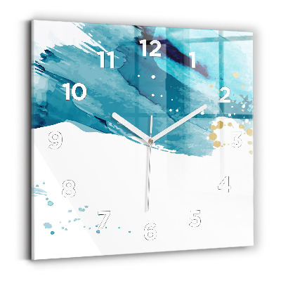 Horloge murale carrée Coups de pinceau