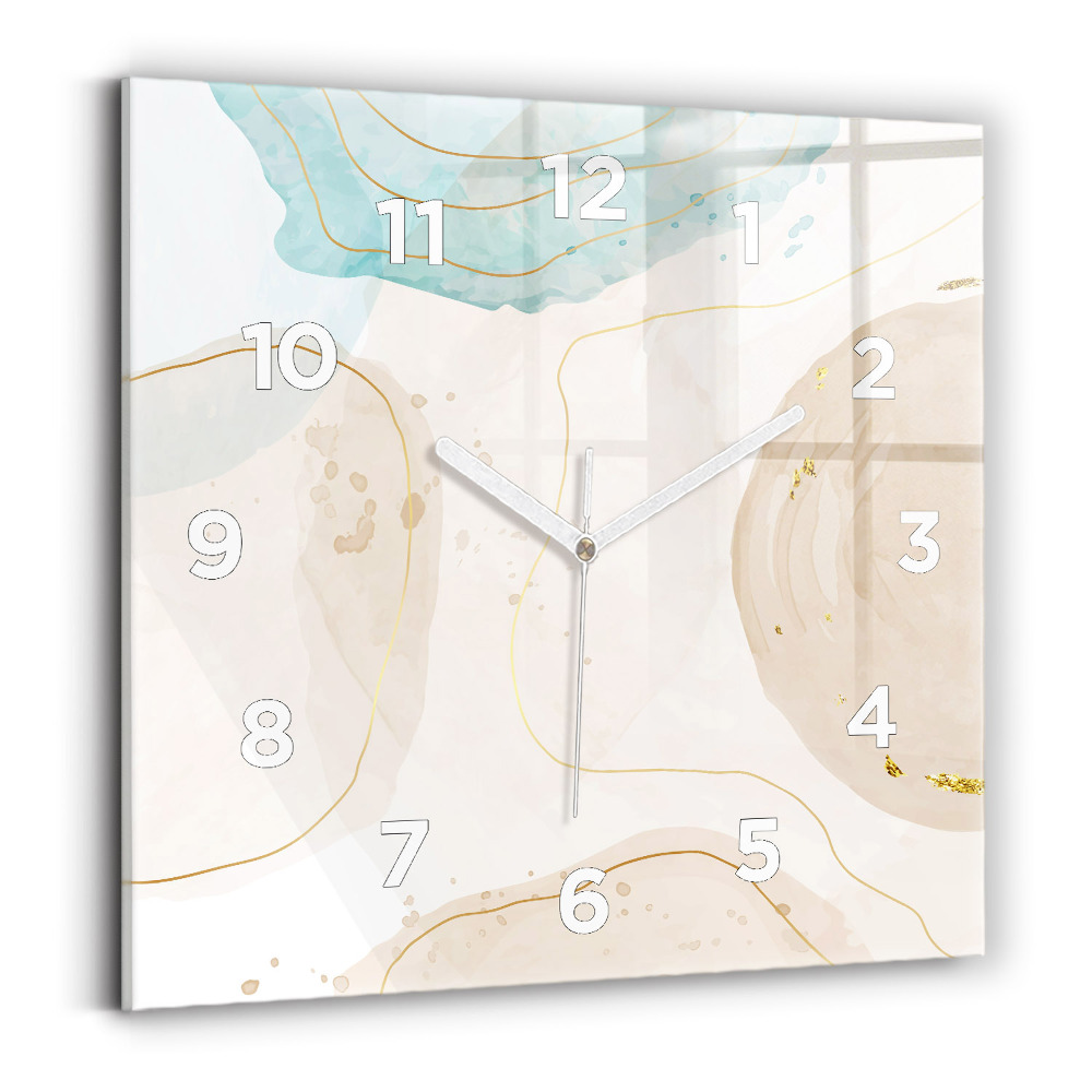 Horloge murale carrée Taches d'aquarelle