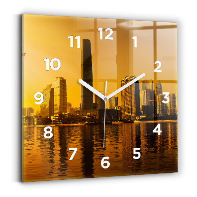 Pendule carrée en verre Rivière Zhujiang, Chine