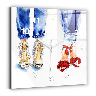 Horloge murale carrée Épingles pour femmes