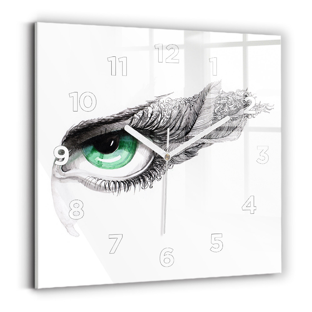 Horloge murale carrée Oeil humain abstrait