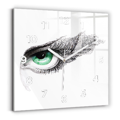 Horloge murale carrée Oeil humain abstrait