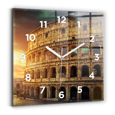 Horloge murale carrée Colisée romain