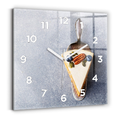 Horloge murale carrée Pièce de gâteau