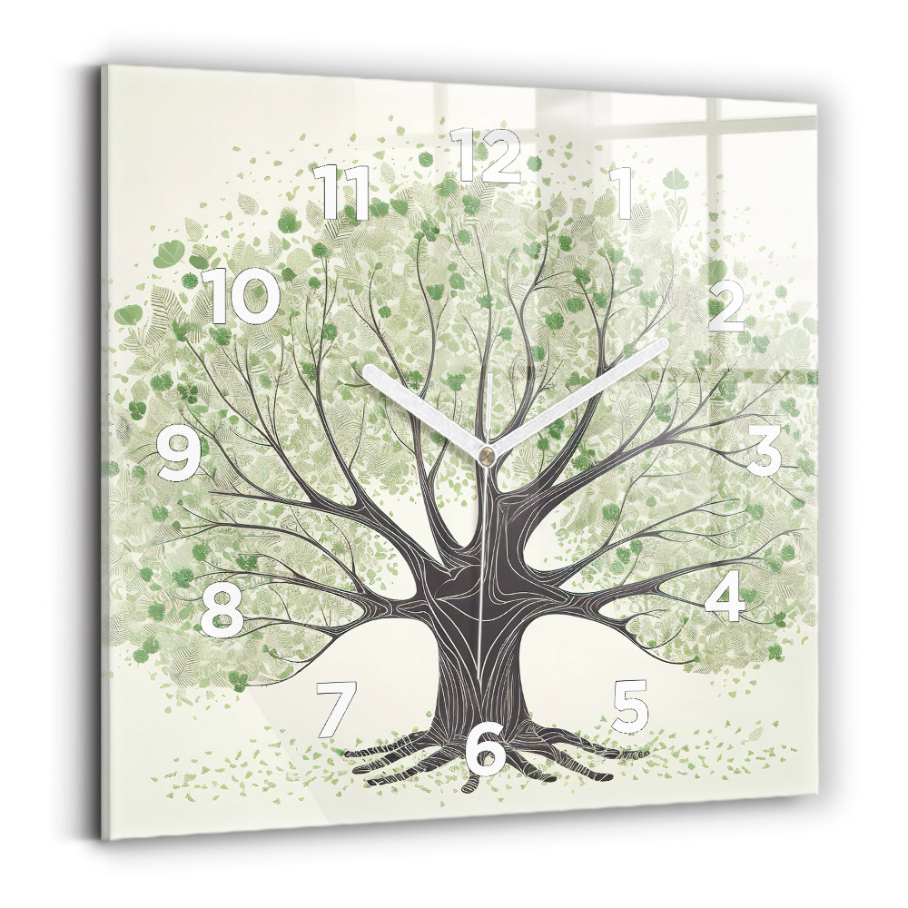 Horloge murale carrée Grand arbre nature