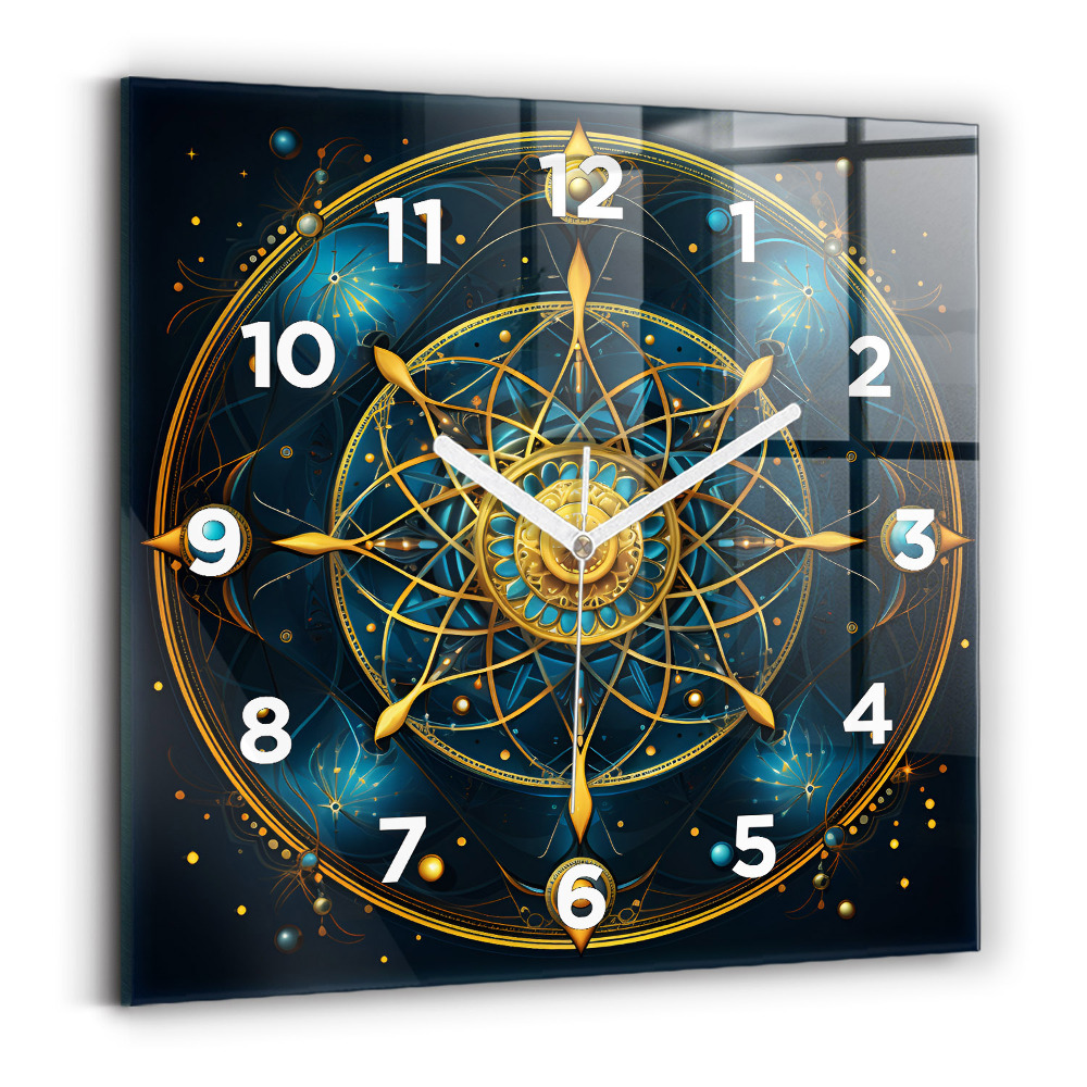 Horloge carrée en verre Horoscope
