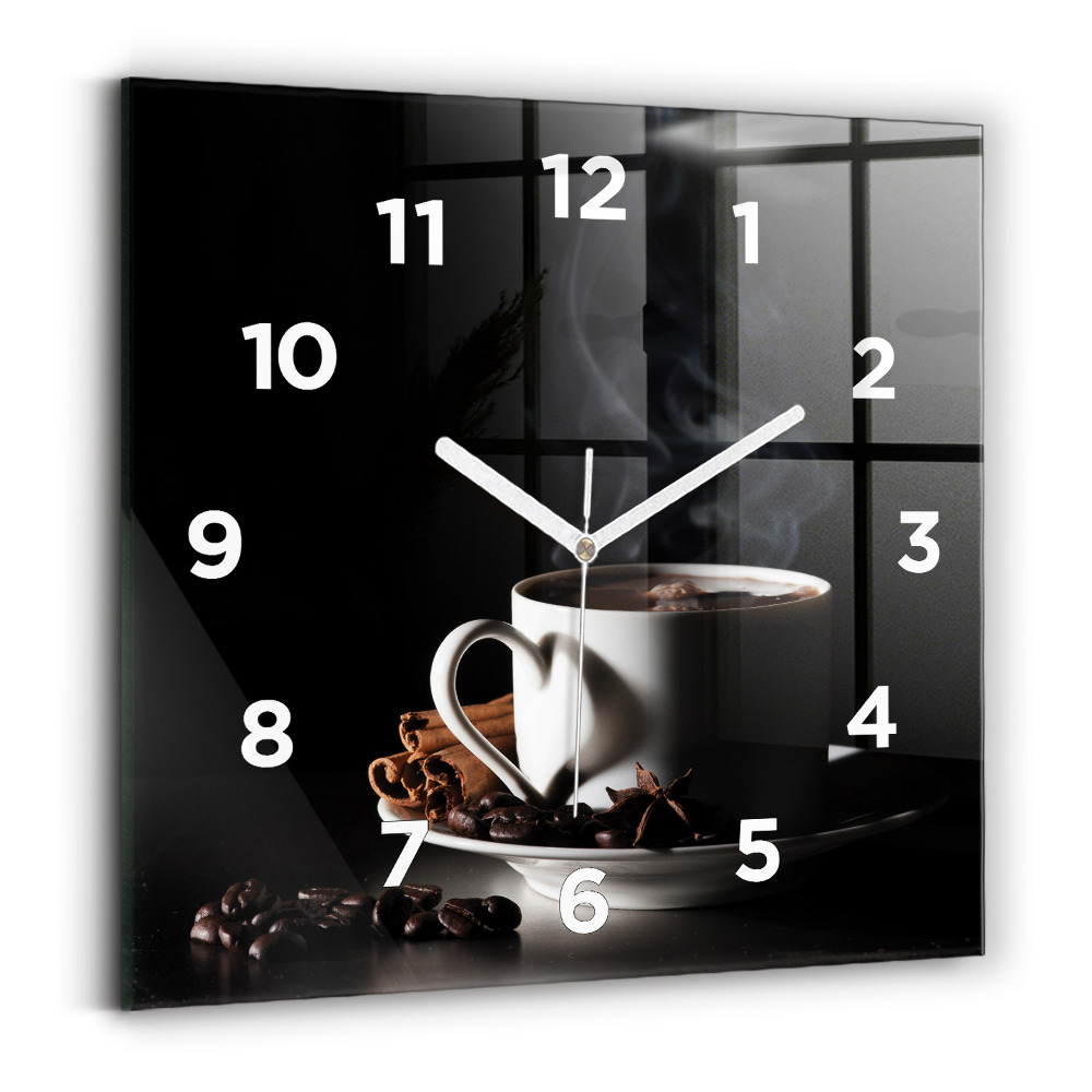 Horloge murale carrée Tasse de café