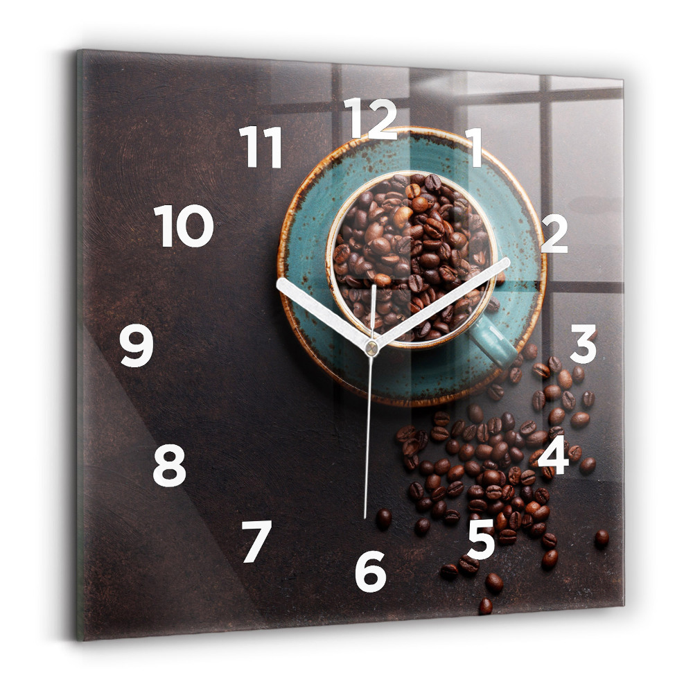Horloge murale carrée Tasse de café