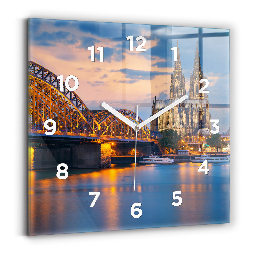 Horloge murale carrée Vue de l'hôtel de ville