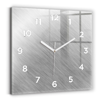 Pendule carrée en verre Mur en métal