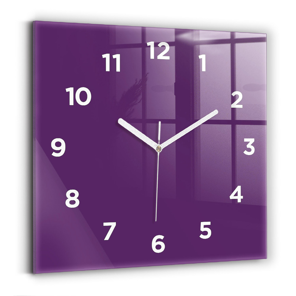 Horloge murale carrée Couleur violet