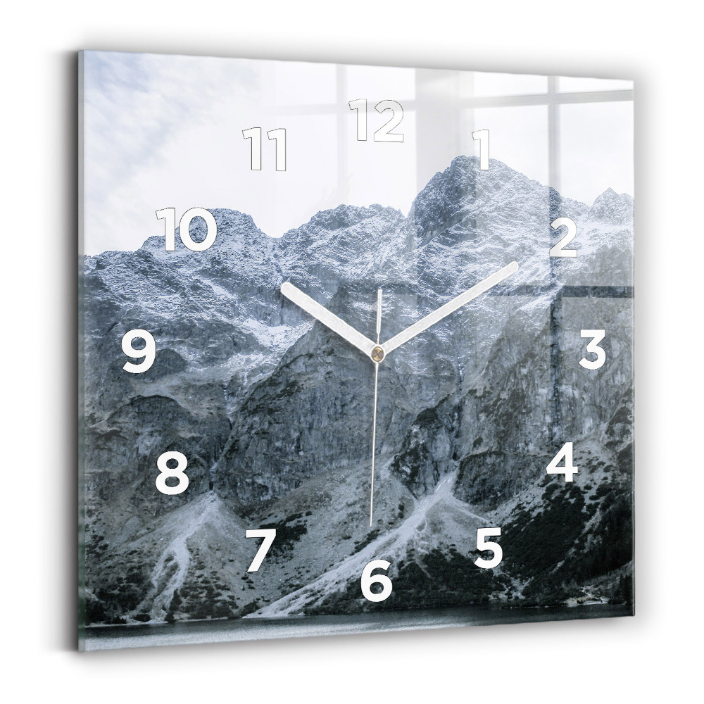 Horloge carrée en verre Morskie Oko dans les Tatras