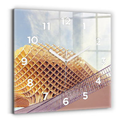 Horloge carrée en verre Point de vue à Séville