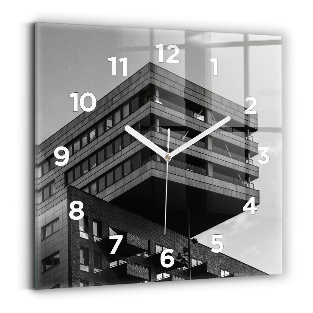 Horloge carrée en verre Architecture à Amsterdam