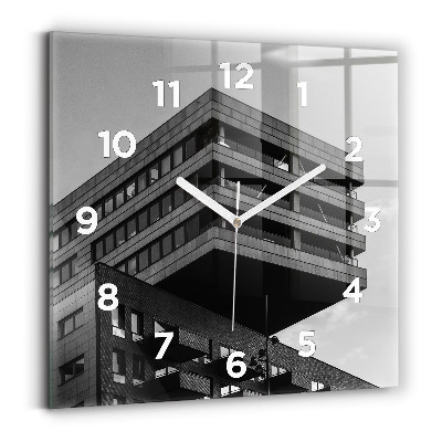Horloge carrée en verre Architecture à Amsterdam
