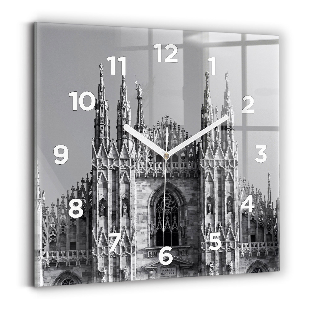 Horloge carrée en verre Cathédrale Duomo Di Milano