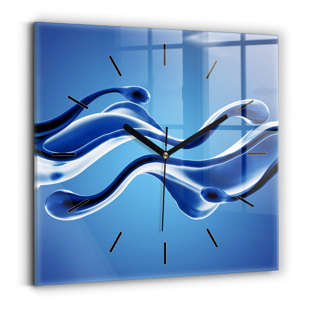 Horloge murale carrée Abstrait liquide