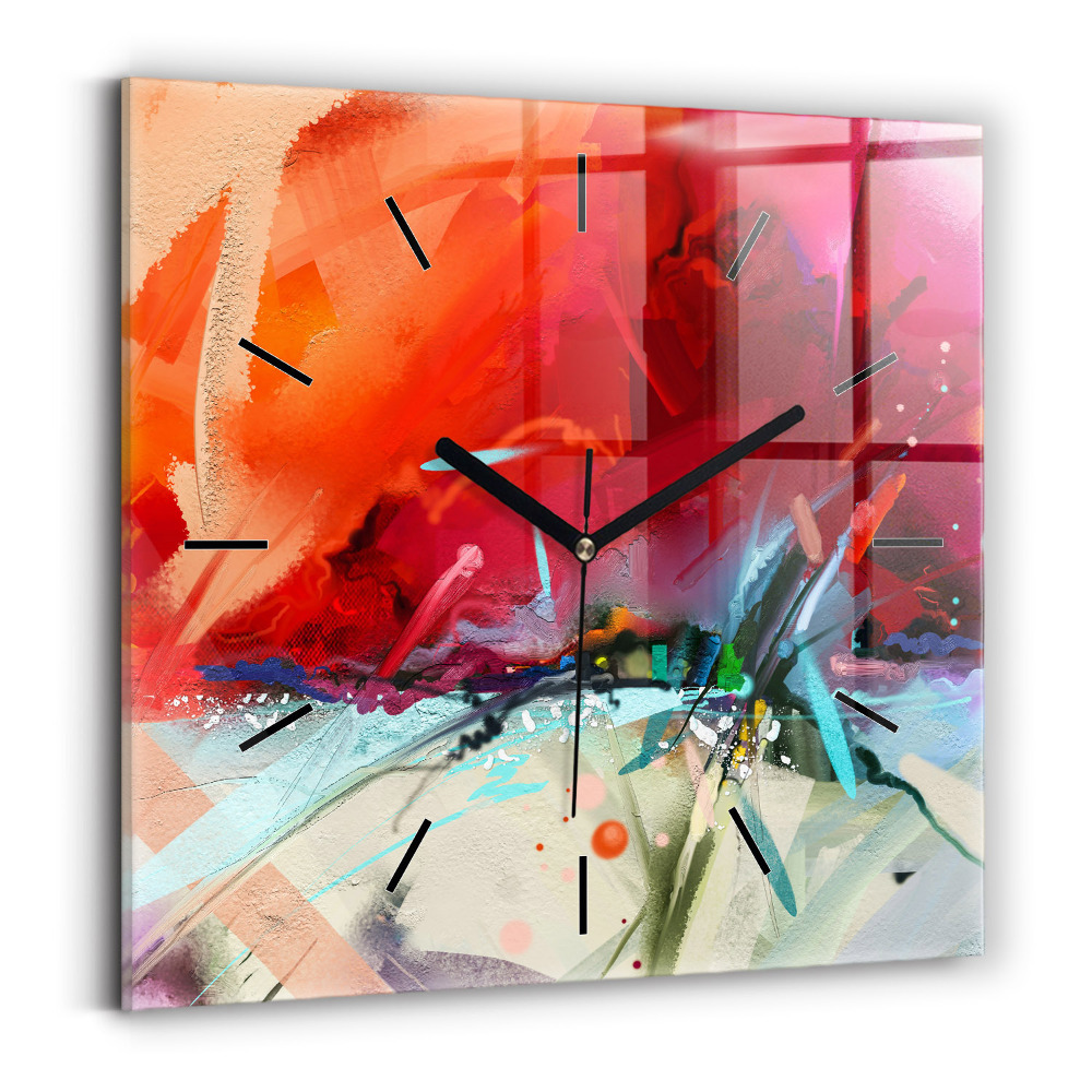Horloge murale carrée Rangées d'épices