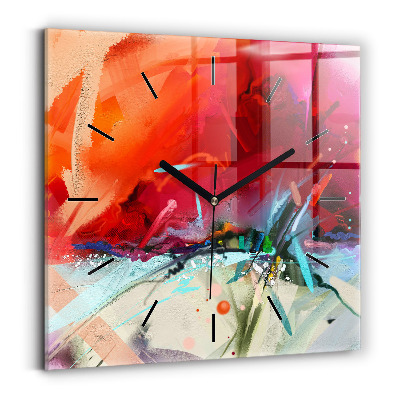 Horloge murale carrée Rangées d'épices