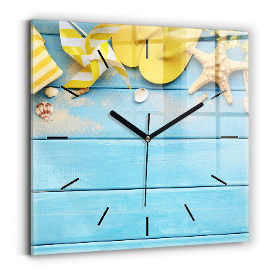 Pendule carrée en verre Accessoires de plage et planches