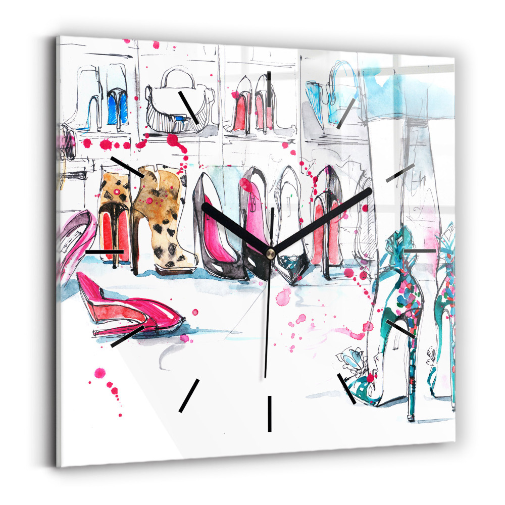 Horloge carrée en verre Élément de féminité