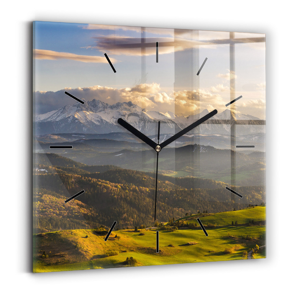 Horloge carrée en verre Pieniny - High Peak