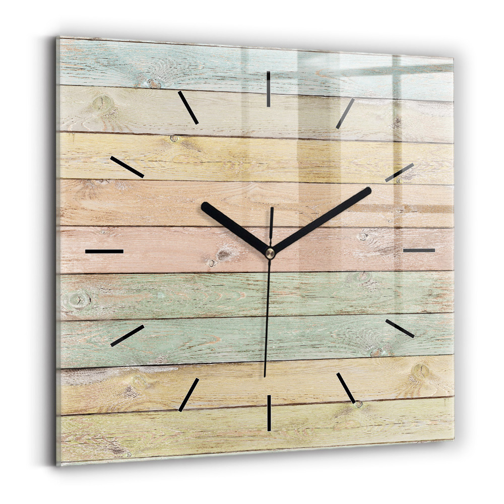 Horloge murale carrée Tableaux colorés