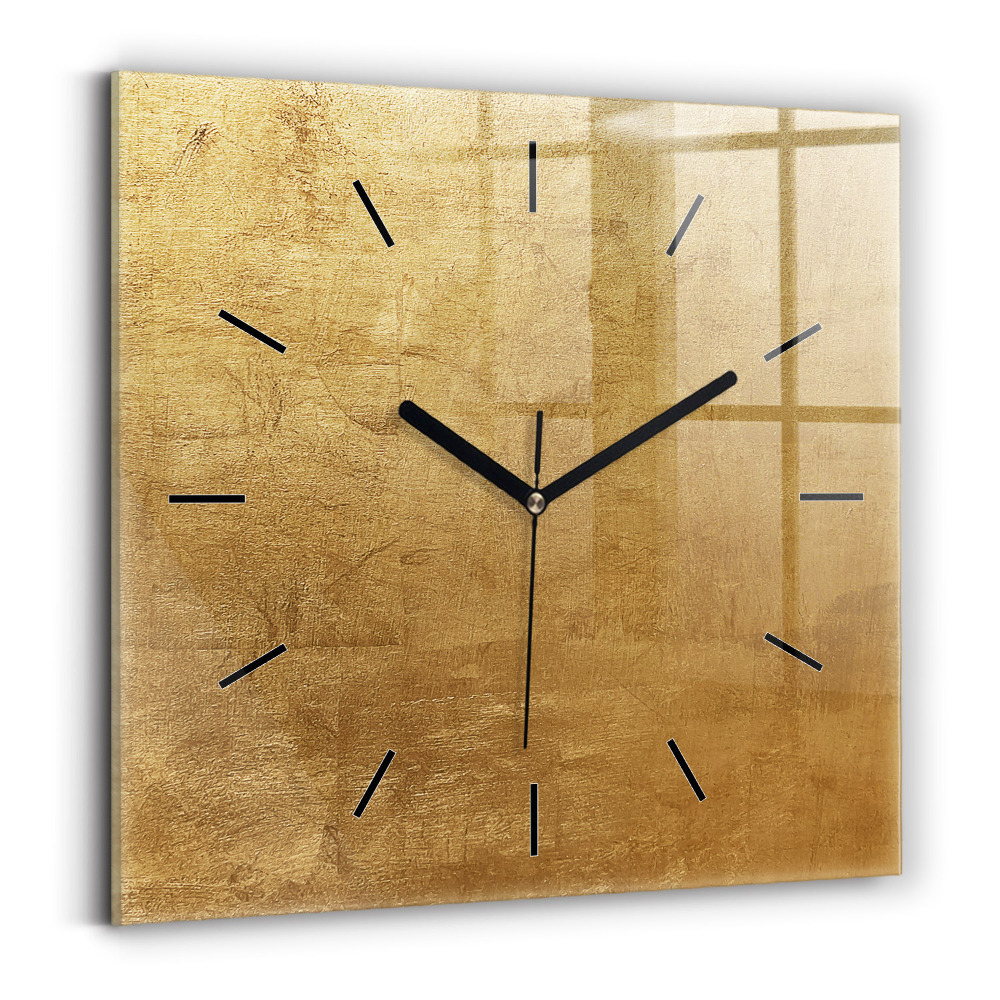 Horloge carrée en verre Toile décorative