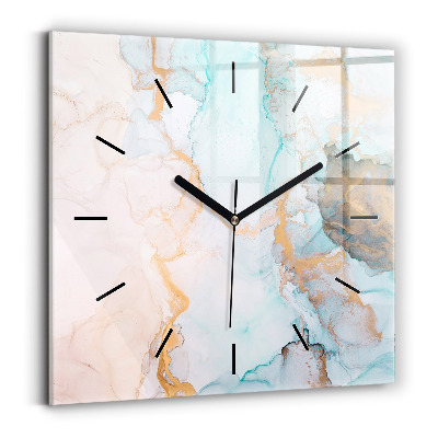Horloge carrée en verre Image abstraite