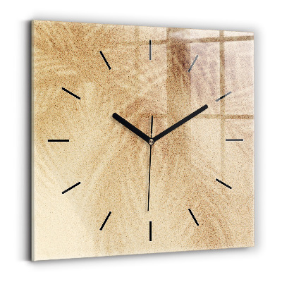 Pendule carrée en verre Abstraction or