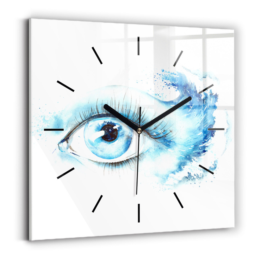 Horloge carrée en verre Œil marin