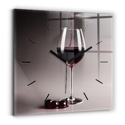 Horloge murale carrée Lampe de vin rouge