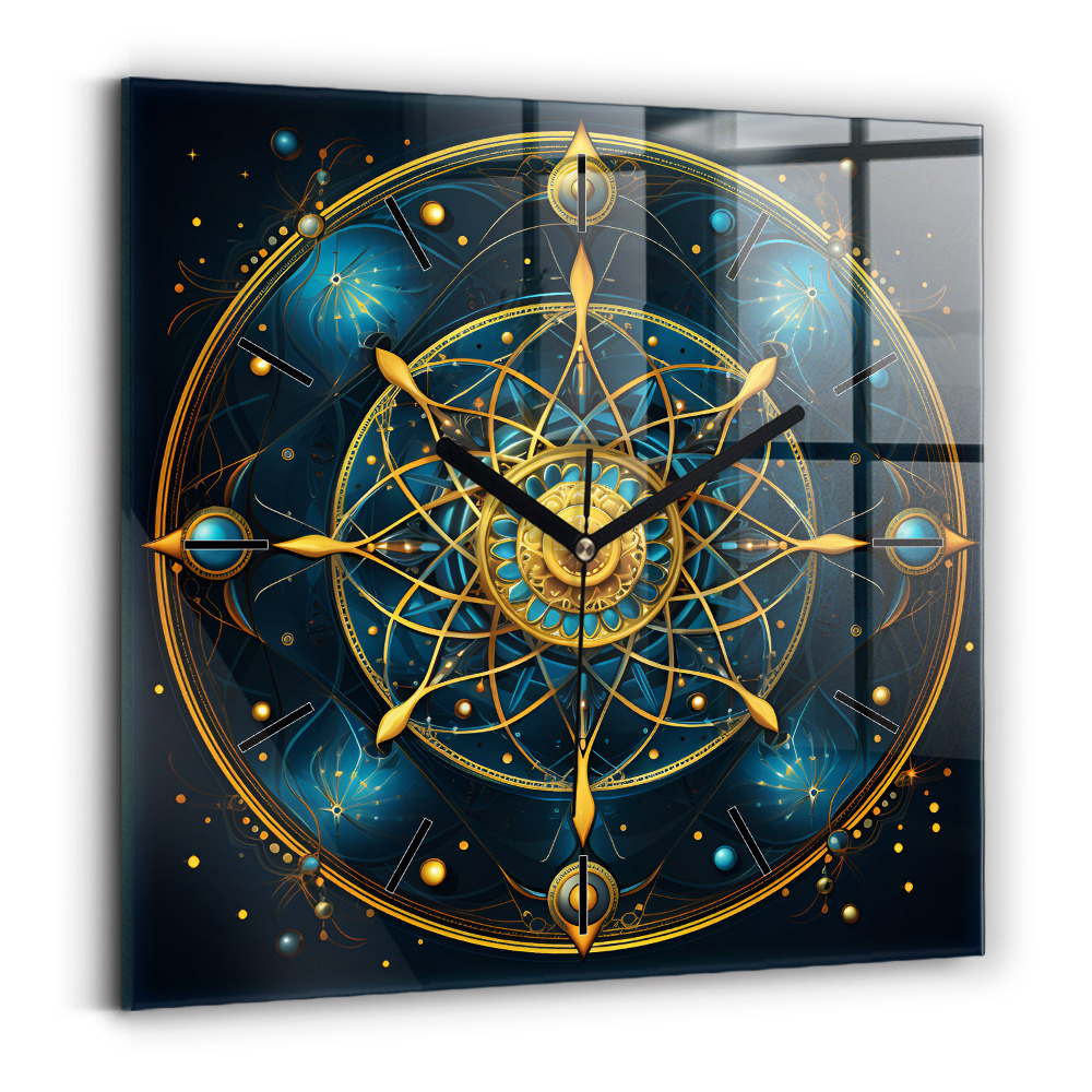Horloge carrée en verre Horoscope