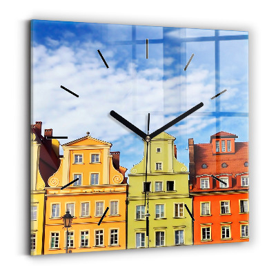 Horloge carrée en verre Wroclaw - Vieille ville