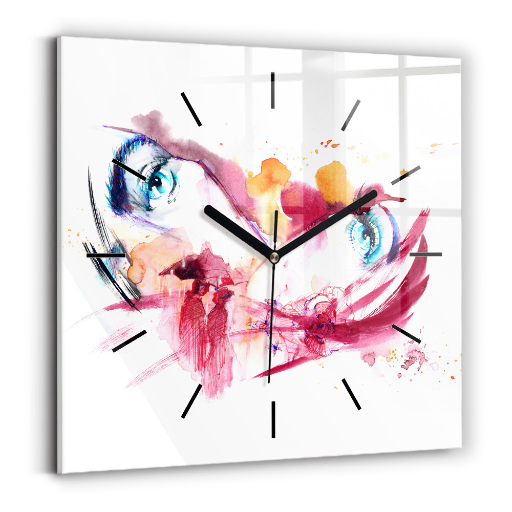 Horloge murale carrée Couple romantique