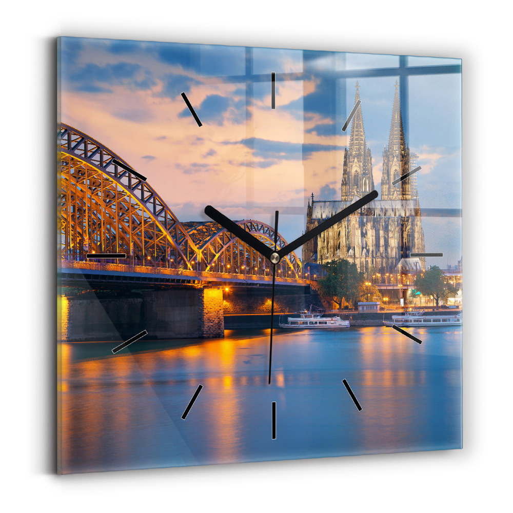 Horloge murale carrée Vue de l'hôtel de ville