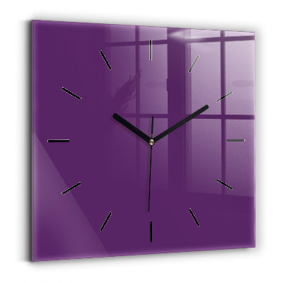 Horloge murale carrée Couleur violet