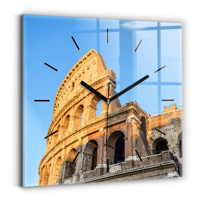 Horloge carrée en verre Colisée de Rome