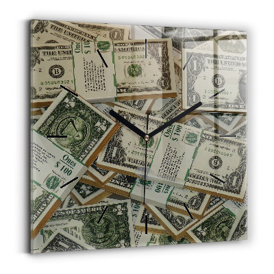 Horloge murale carrée 1 dollar américain