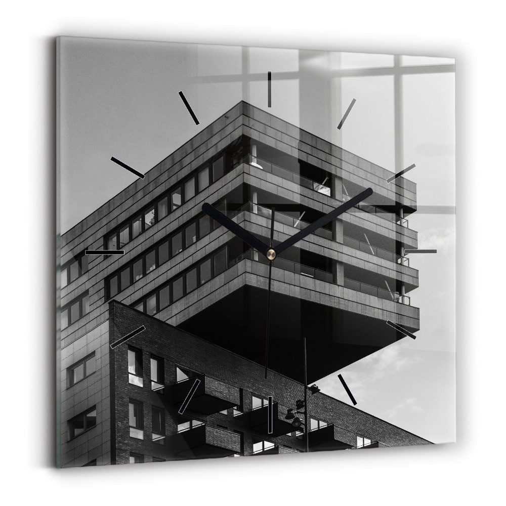 Horloge carrée en verre Architecture à Amsterdam