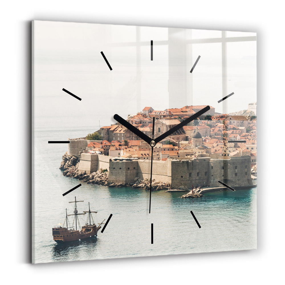 Horloge murale carrée Voilier à Dubrovnik