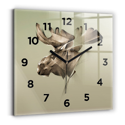 Pendule carrée en verre Elan graphique