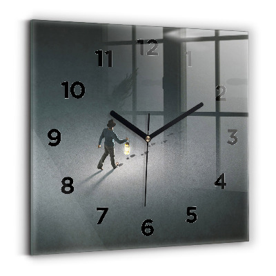 Horloge murale carrée Vagabond dans l'obscurité
