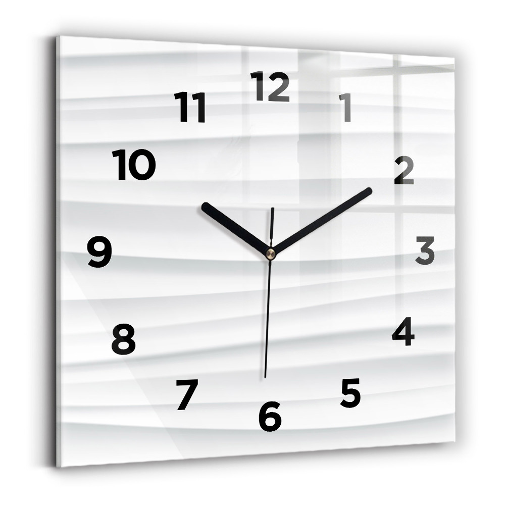 Horloge carrée en verre Texture de vagues