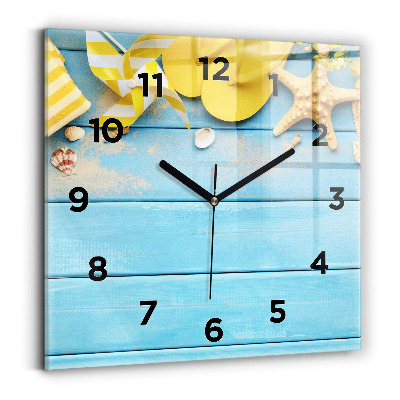 Pendule carrée en verre Accessoires de plage et planches